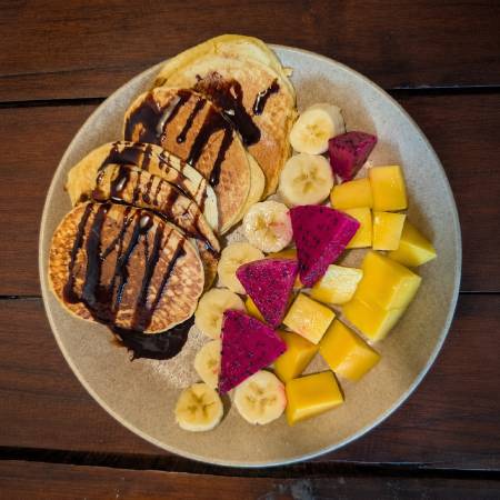 Cantine Tam Coc Italian Restaurant - Pancakes & Mixed Fruit